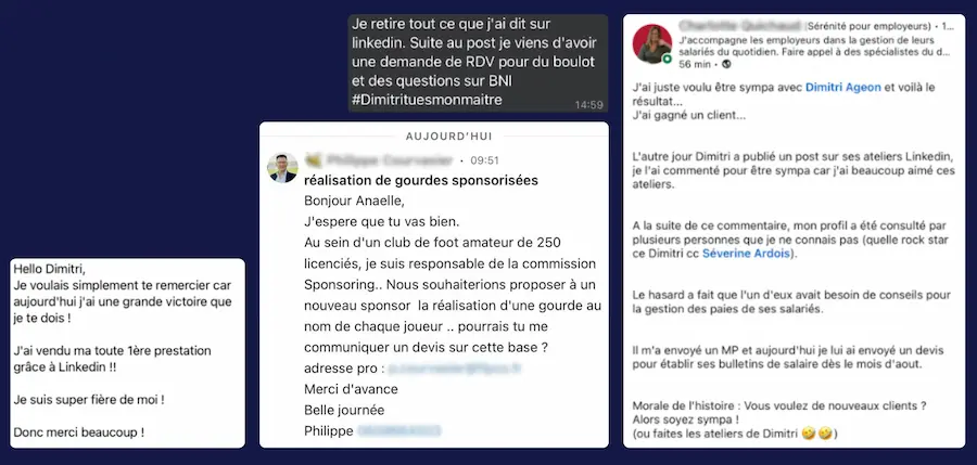 Avis sur la gestion des réseaux sociaux d'Info Conception