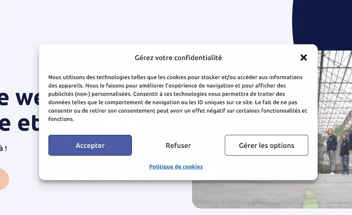 gestion des cookies