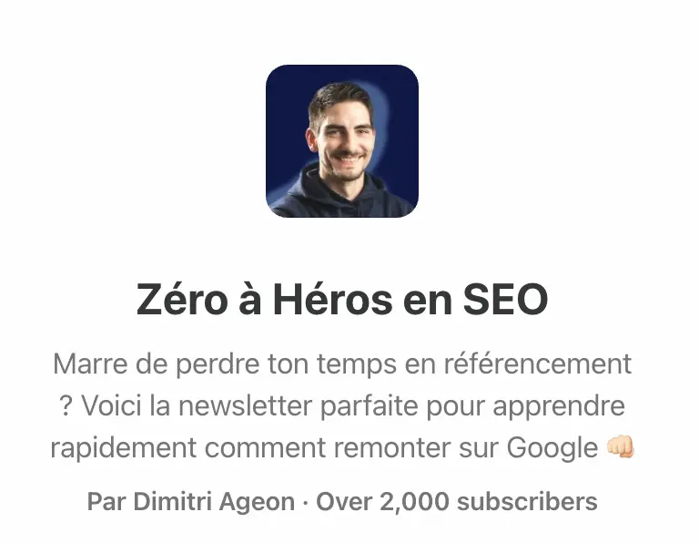 Inscription newsletter seo